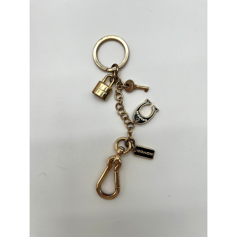 COACH Lock & Key Bag Charm, Gold